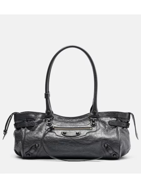 Geanta de piele Balenciaga din piele gri