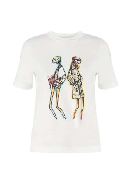 Tricou Missoni cu imagine alb