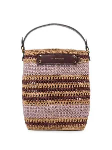 Geantă Anya Hindmarch cu dungi violet