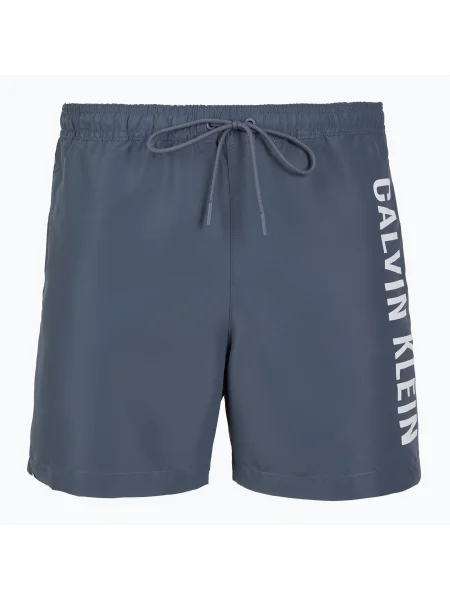 Pantaloni scurți de baie Calvin Klein pentru bărbați Intense Power Medium Drawstring grisaille