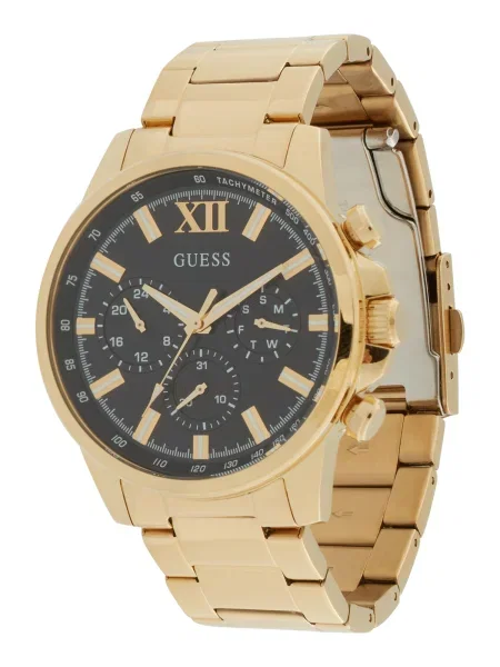 GUESS Ceas analogic WALKER auriu negru