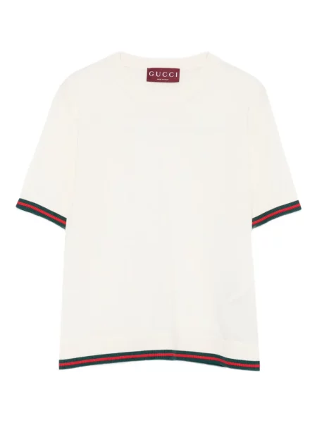 Tricou Gucci cu dungi alb