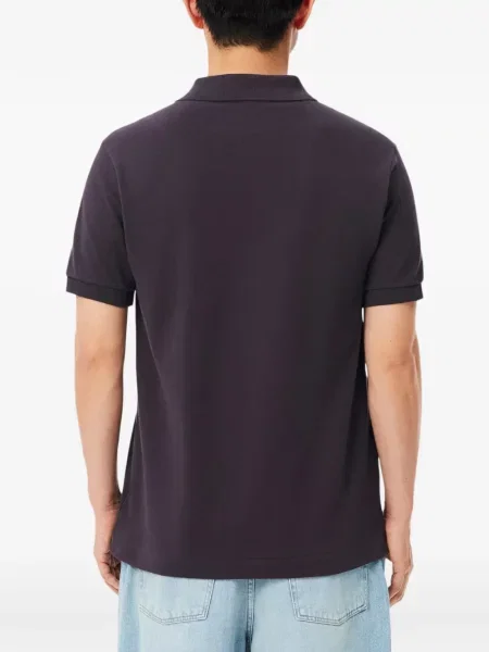 Tricou polo Lacoste cu autograf violet
