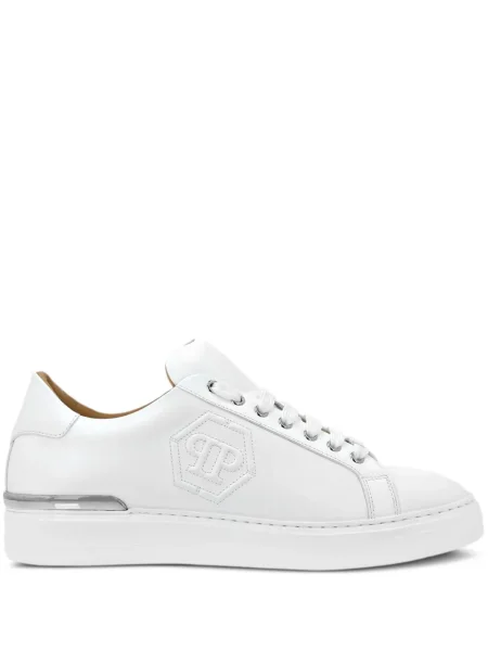 Sneakerși Philipp Plein din piele alb