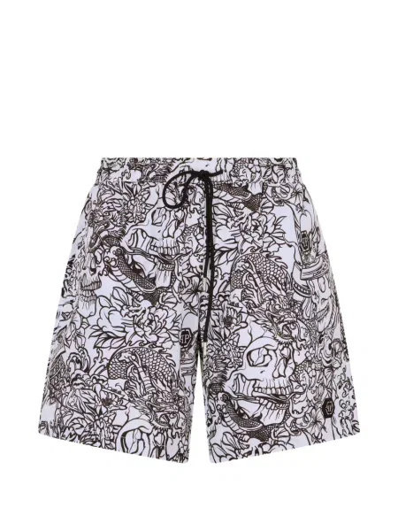 Slip de baie Philipp Plein alb