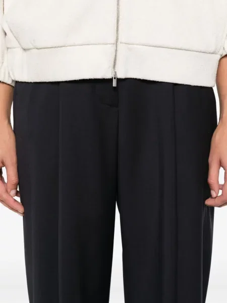 Pantaloni Peserico plisate albastru