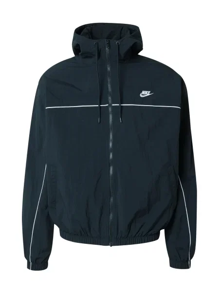 Nike Sportswear Φθινοπωρινό και ανοιξιάτικο μπουφάν CLUB ATHLETE μαύρο λευκό
