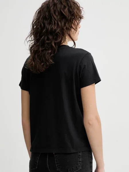 Tričko Levi's BOXY VNECK TEE černá