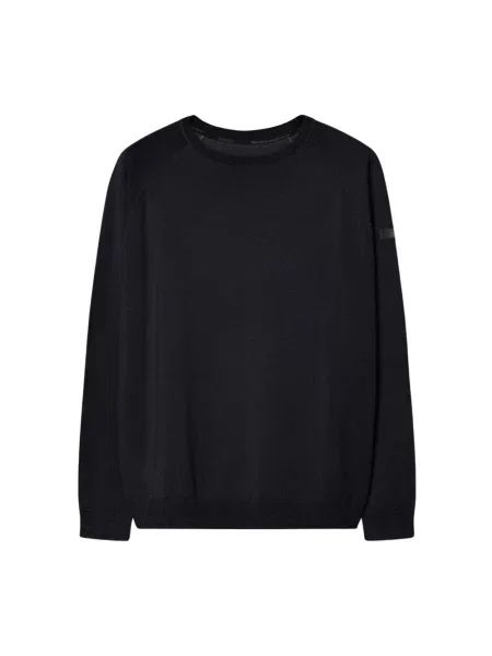 Dzianinowy sweter Rrd niebieski