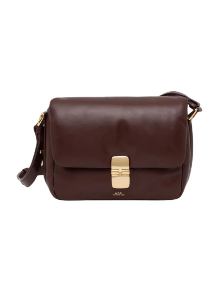 A.P.C. torebka crossbody skórzana sac grace soft czerwona