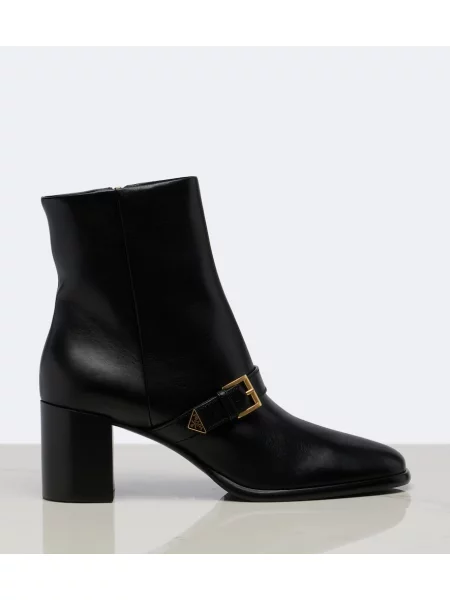Cizme scurte Prada din piele negru