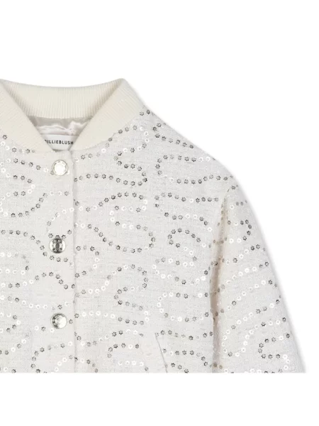 Kurtka bomber dziecięcy Billieblush biały
