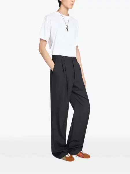 Pantaloni Dries Van Noten de lână negru
