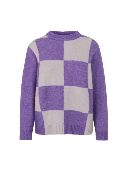 Sweter Baum Und Pferdgarten w kratkę