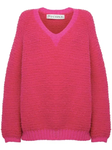 Pulover Jw Anderson cu decolteu în V roz