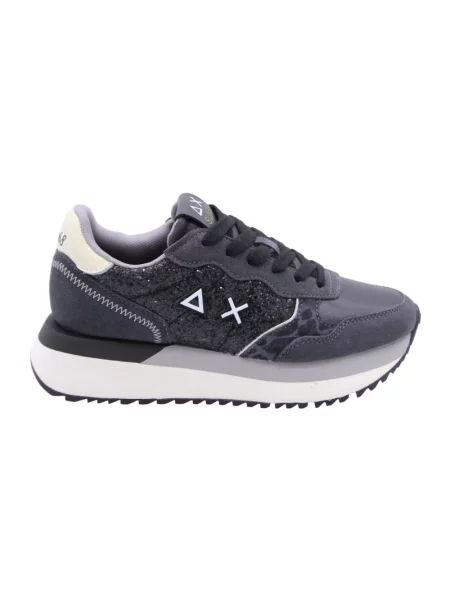 Sneakersy Sun68 zamszowe czarne