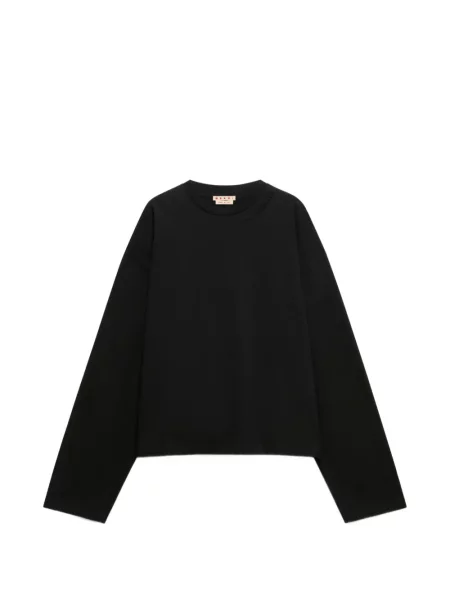 Lung tricou Marni cu autograf negru
