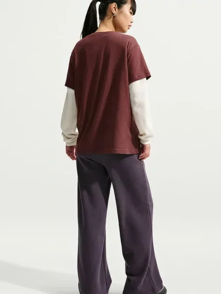 Nike Sportswear oversize majica kratkih rukava za žene od pamuka Classic smeđa