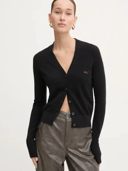 Diesel cardigan din lână M-ARTE light negru