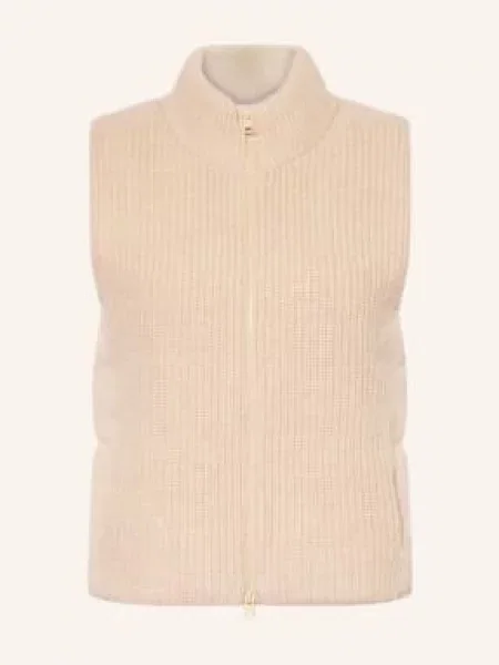 Darling Harbour Kamizelka Z Dzianiny beige beżowa