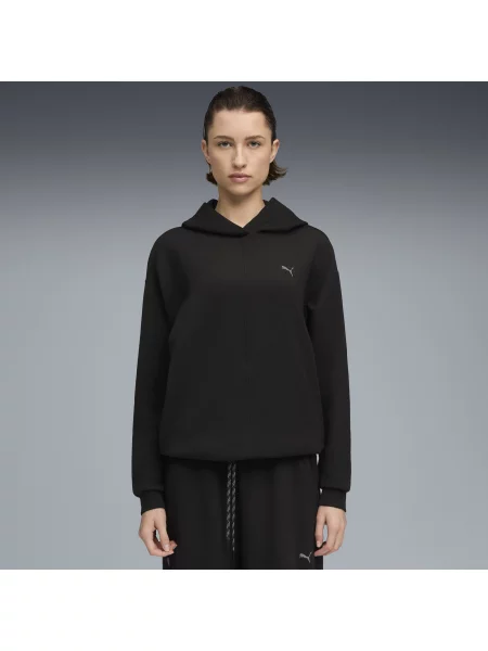 Puma bluza z kapturem z nadrukiem czarny