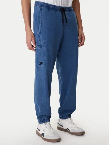Teplákové kalhoty Reebok modré