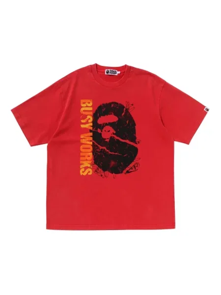 Tricou A Bathing Ape® cu imagine roșu