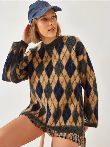 Bianco Lucci Svetr Pullover tmavě šedá