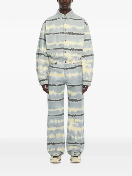 Blugi Off-white cu legături alb