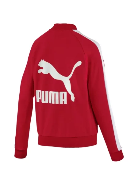 Geacă Puma cu dungi alergare roșu