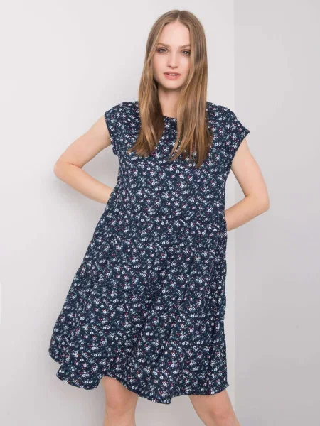 Oblekové šaty Fashionhunters modrá