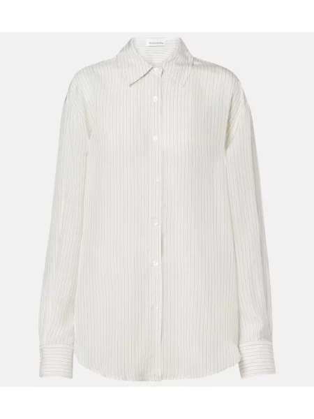 Cămașă The Frankie Shop transparente alb