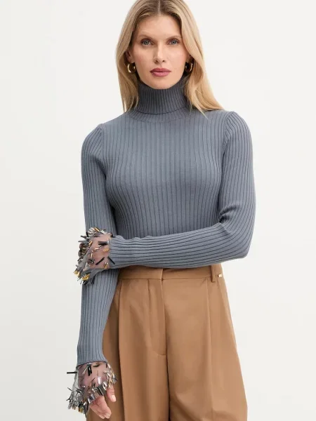 Simona Corsellini pulover light cu guler gri