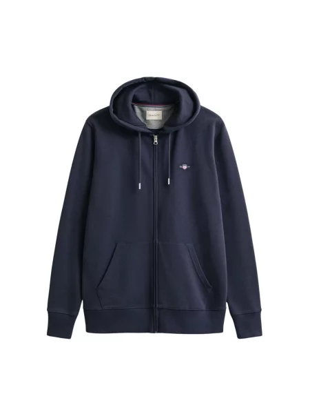 Bluza z kapturem Gant z kapturem z logo niebieska