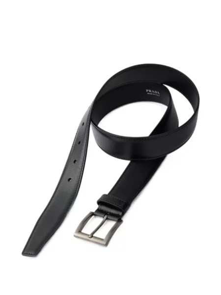 Cu centură curea Prada din piele negru