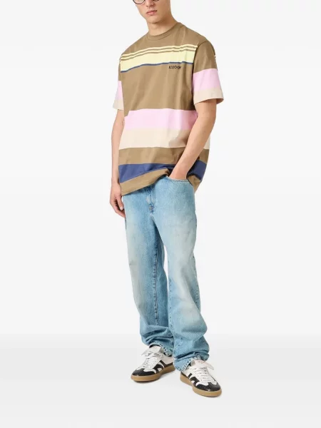 Tricou Iceberg cu broderie maro