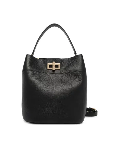 Furla torebka crossbody skórzana Amelia M Bucket Bag czarna