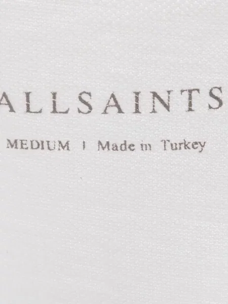 Scurt tricou polo Allsaints alb