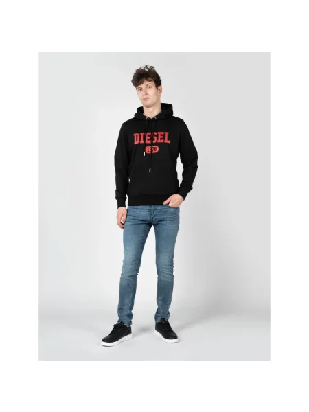 Bluza z kapturem Diesel czarna
