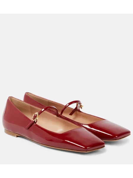 Pantofi cu toc Gianvito Rossi din piele de lac roșu