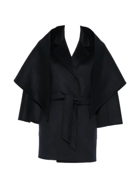 Gulerat cu centură palton Max Mara albastru