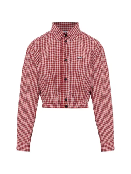 Cropp top Vetements în carouri roșu