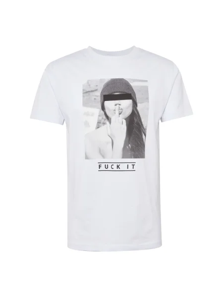 Mister Tee Tricou F#?KIT gri deschis / gri închis alb