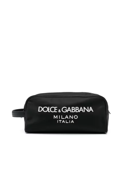 Torba Dolce And Gabbana skórzana z nadrukiem czarna