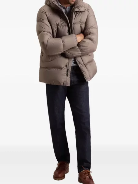Geacă Woolrich cu glugă maro