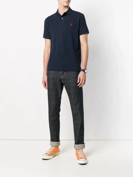 Klasikinės ilgas polo marškinėliai Polo Ralph Lauren juoda