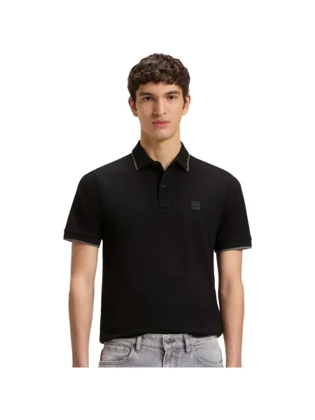 Tricou polo Boss negru