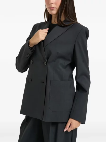 Sacou Weekend Max Mara cu două rânduri de nasturi gri