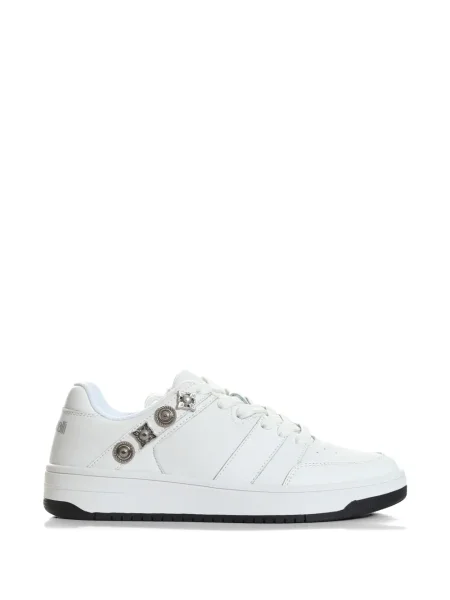Sneakerși Just Cavalli cu șireturi din dantelă alb