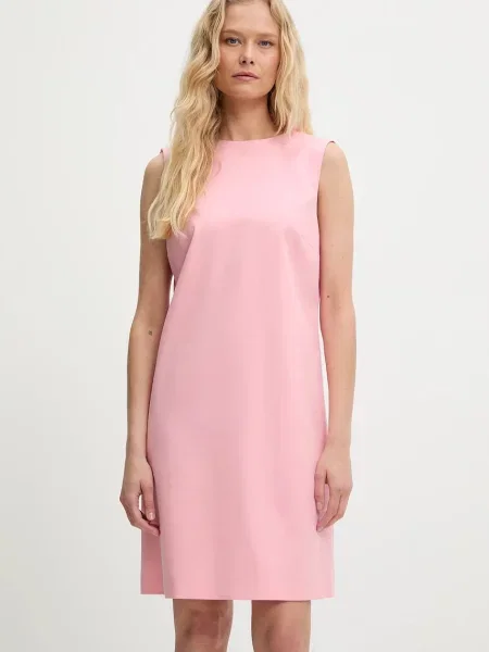 HUGO rochie mini drept roz